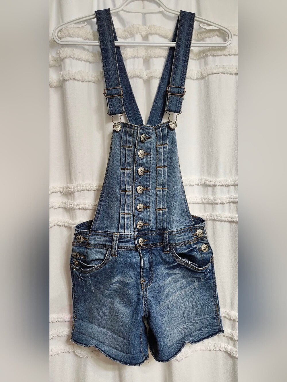 Urban Heritage Blue Denim Short Overalls